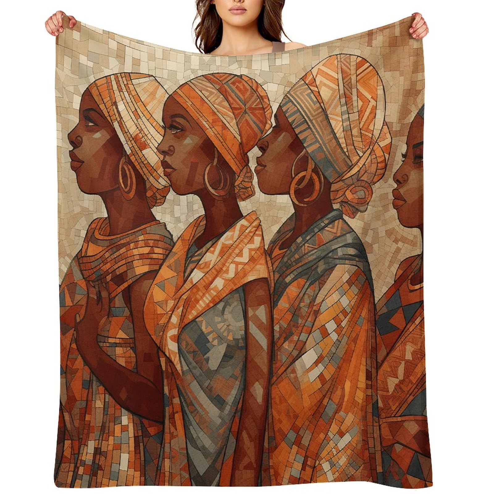 Africa Ethnic Pottery Throw Blanket for Couch and Bed Super Soft Warm Lightweight Throw Blankets Cozy Fuzzy Flannel Blanket Personalized Decorative Blankets for Sofa Decor 30"x40"