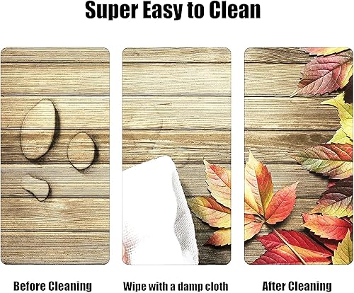 Miniatura 5 de Mantel de poliéster con hojas de arce, mantel ovalado de otoño de 68 x 48 pulgadas, impermeable, resistente al viento y a las arrugas, mantel para