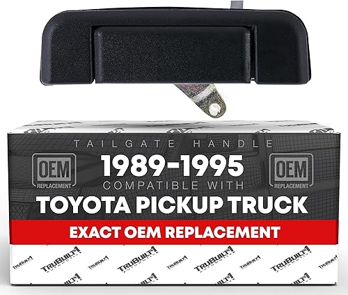 Ensamblaje de manija de puerta trasera compatible con Toyota 4Runner 1989-1995, Pickup - Pestillo de repuesto OEM TO1915103, 69090-71010, 77103