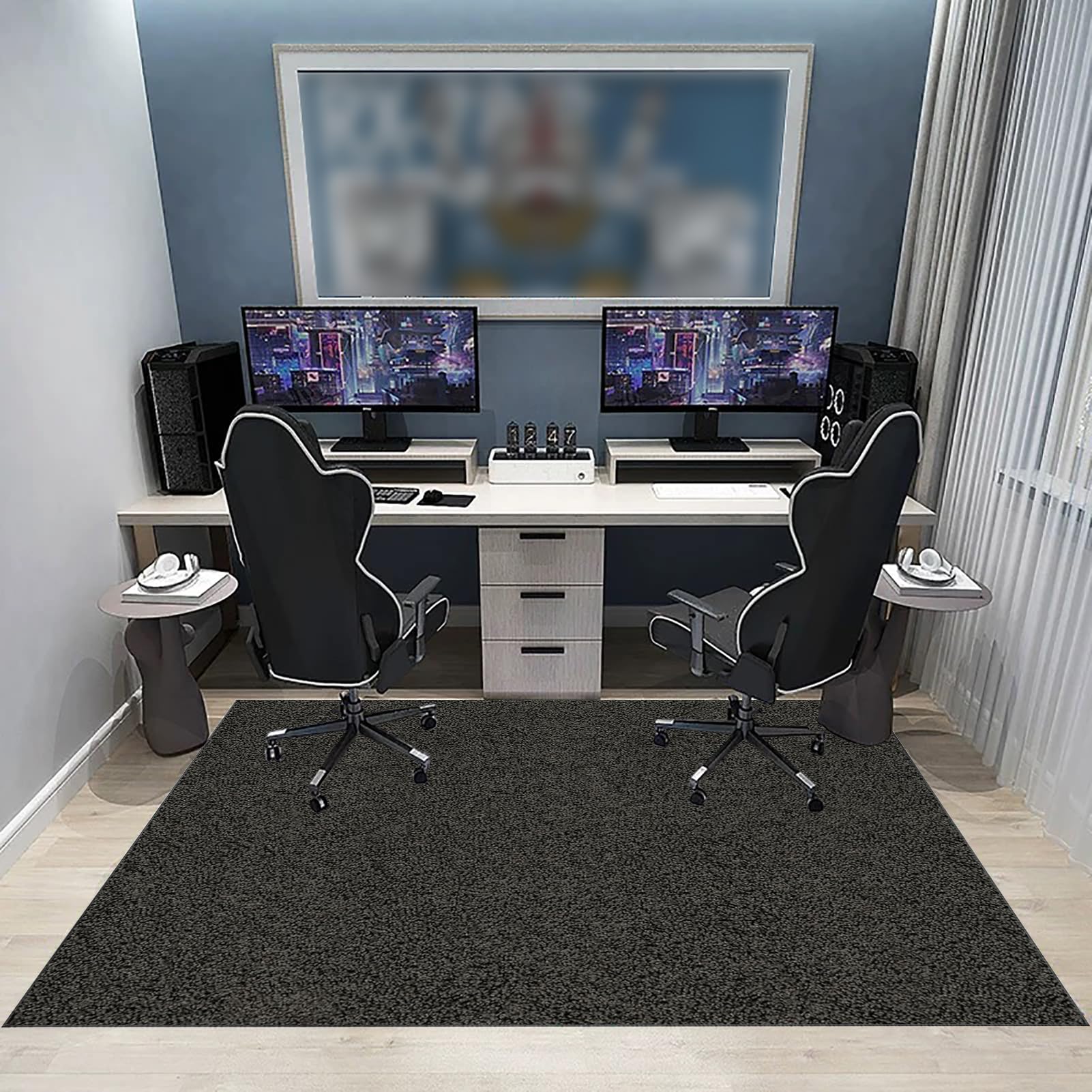 Alfombrilla antideslizante para silla de oficina, 130 x 160 cm, protector de suelo duradero para parquet de oficina y superficies duras