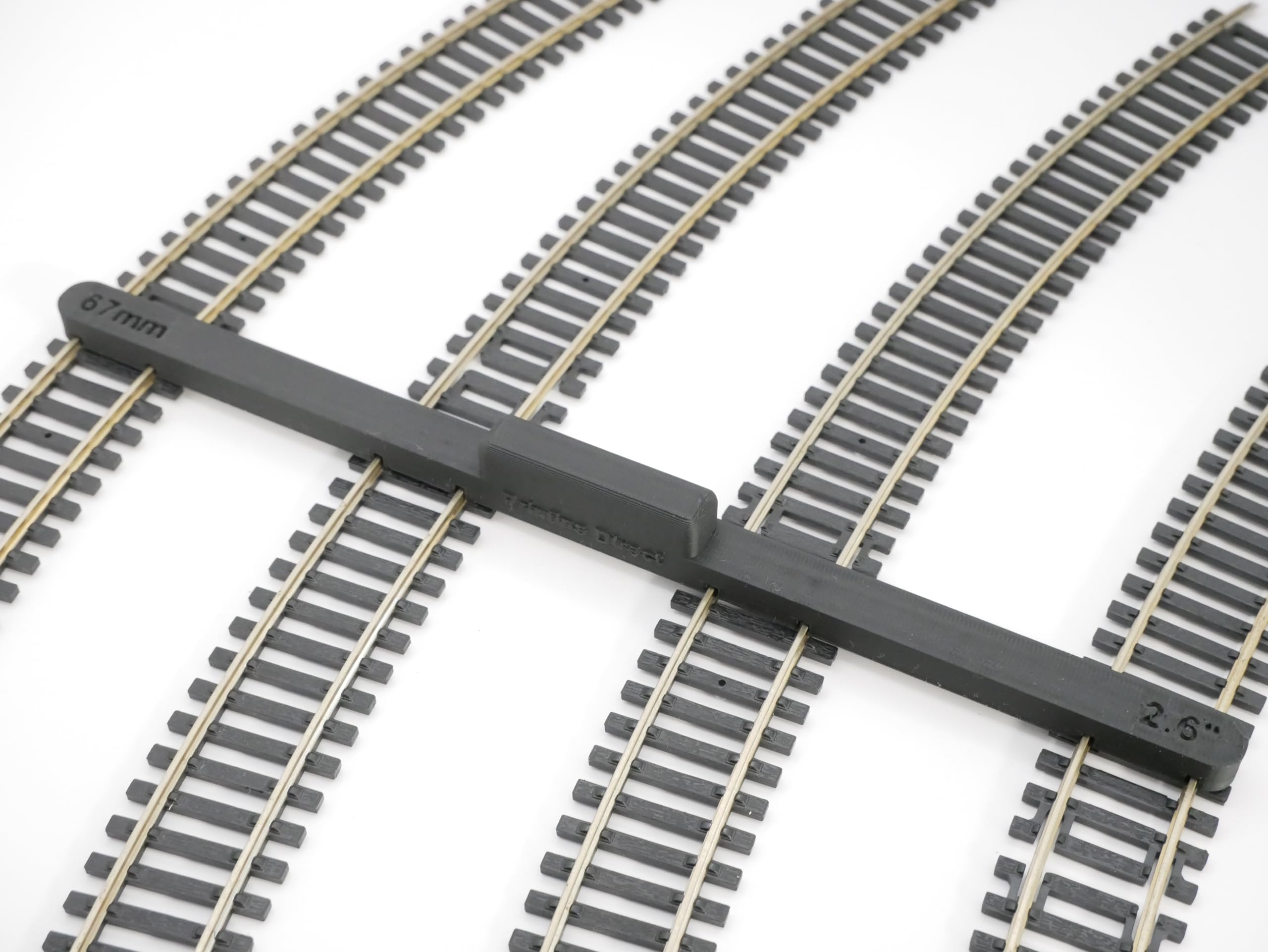 HO/OO 1:76 Model Railway 4 Way Settrack Gauge Parallel/Spacer Track Tool 67mm Compatible with Hornby and Peco Pack of 2
