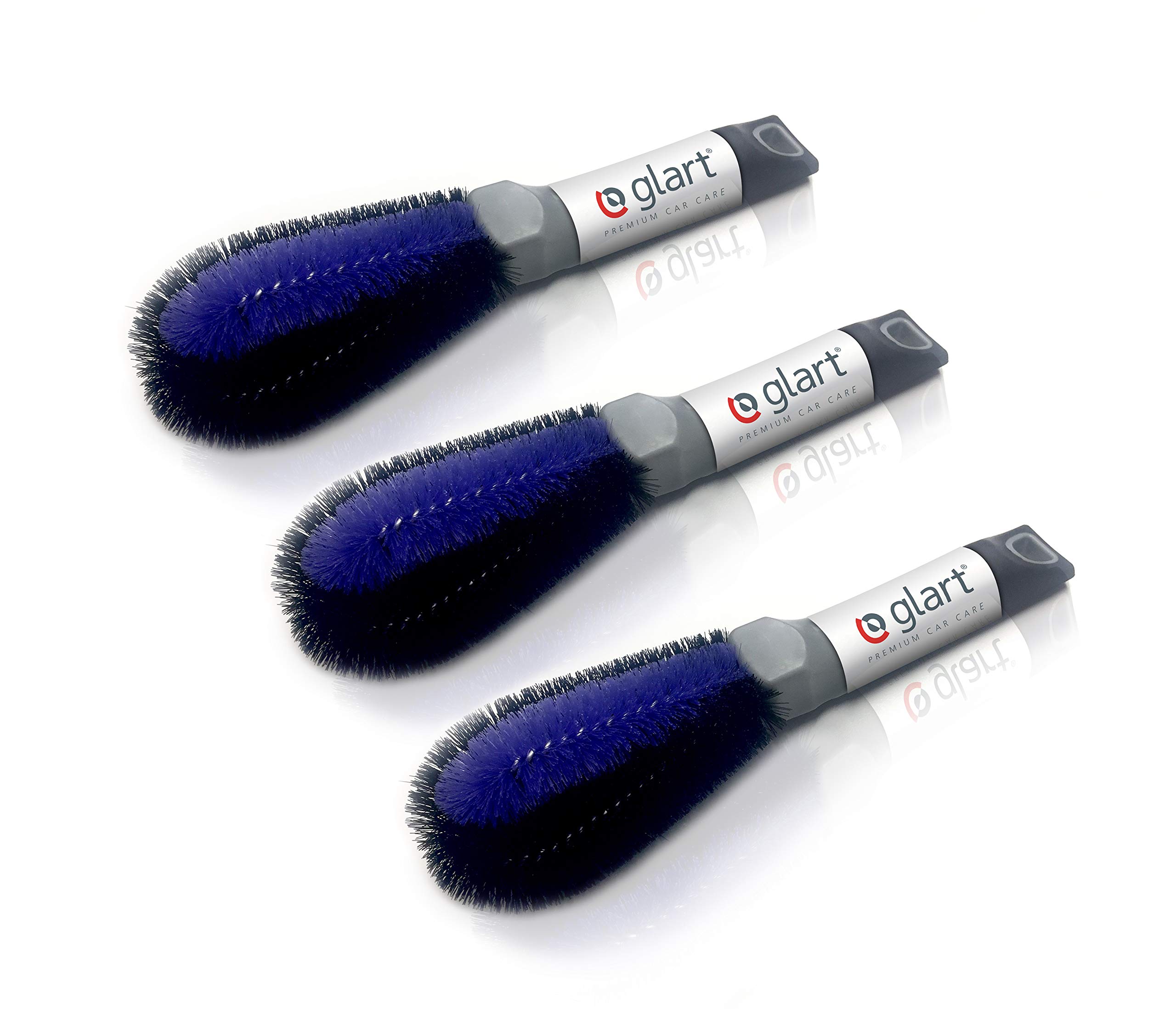 Buy Glart 44FB Set of 3, car wheel brushes for alloy wheels, steel