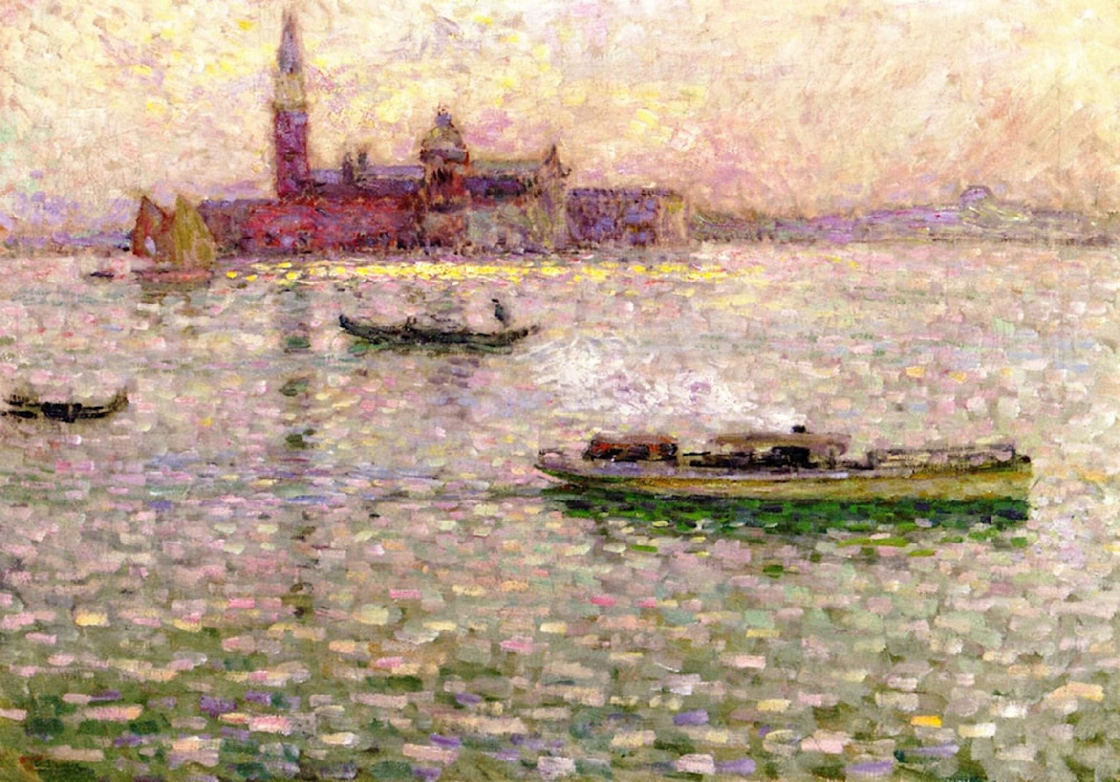 POSTERIIk Vintage Classic Picture Landscape Artwork San Giorgio Maggiore by Henri Le Sidaner Portrait Canvas Painting for Office Home Decor 60x90cm