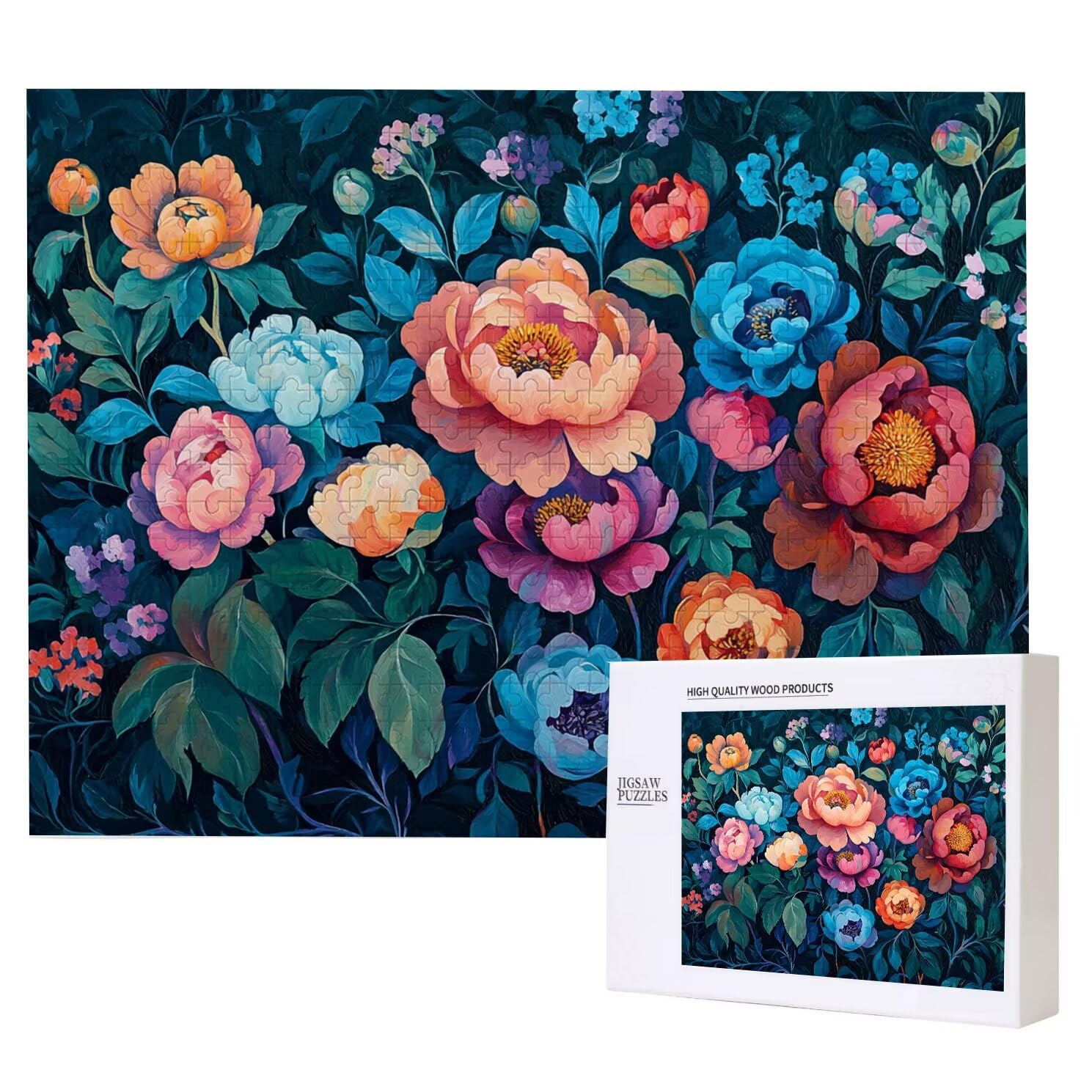 Puzzle dla dorosłych, 3000 sztuk, trudne drewniane puzzle, gra, gra logiczna, gra ręczna, dekoracja rodzinna, kreatywna rozrywka, prezent 81 x 122 cm kwiat rośliny 3 K0F-68