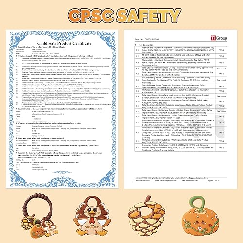 Miniatura 9 de Anillo de dentición de bebé de Acción de Gracias con 3 mordedores, pavo, calabaza y piñas con textura suave, mordedor de silicona para 0 a 12 meses,