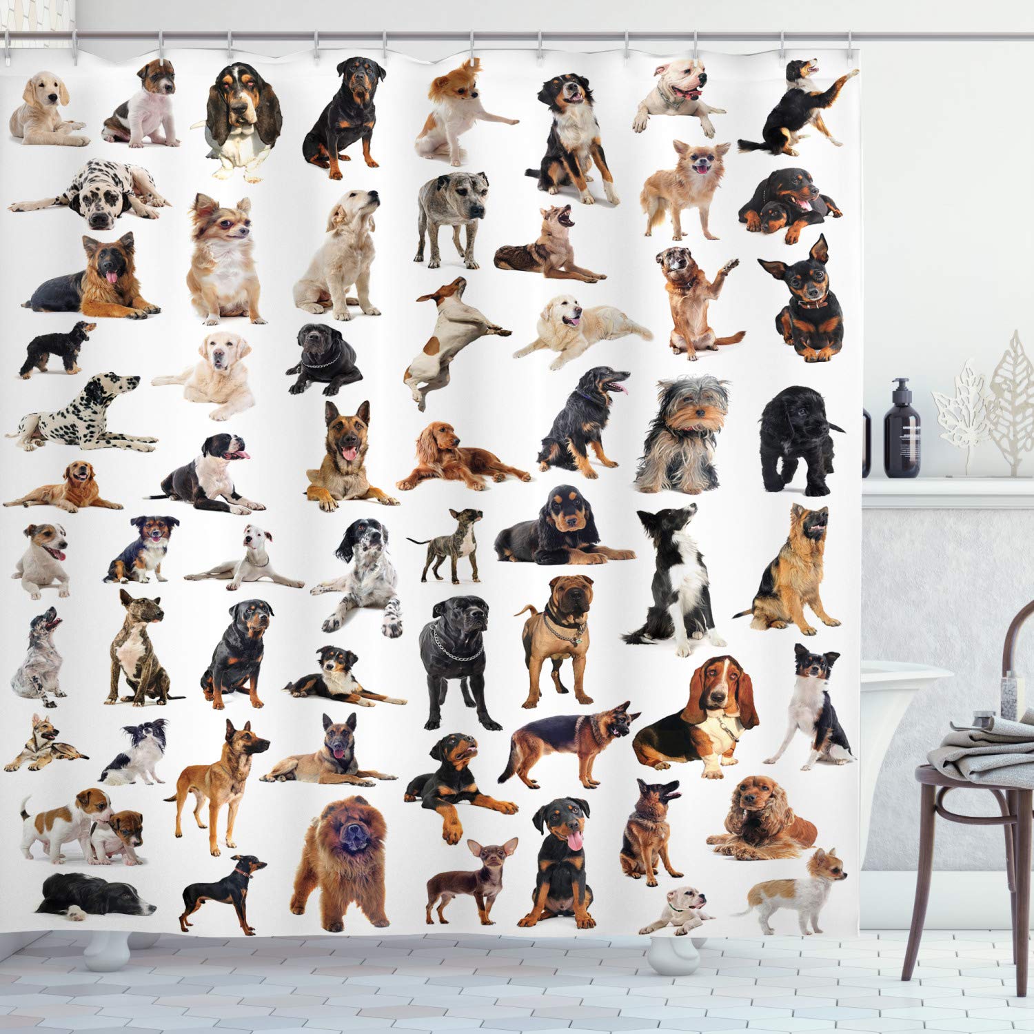 Dog Themed Shower Curtains Curtains & Drapes