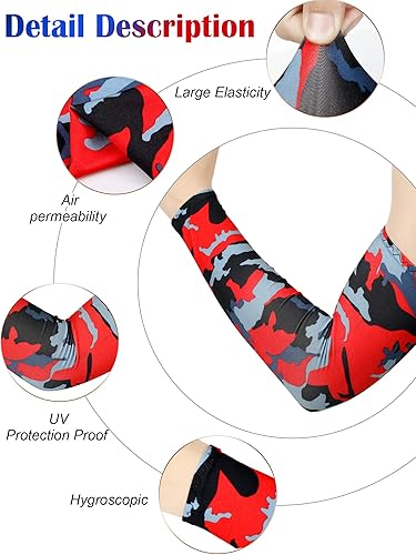 Miniatura 4 de Hicarer Mangas de brazo de protección UV unisex mangas largas de enfriamiento de seda de hielo