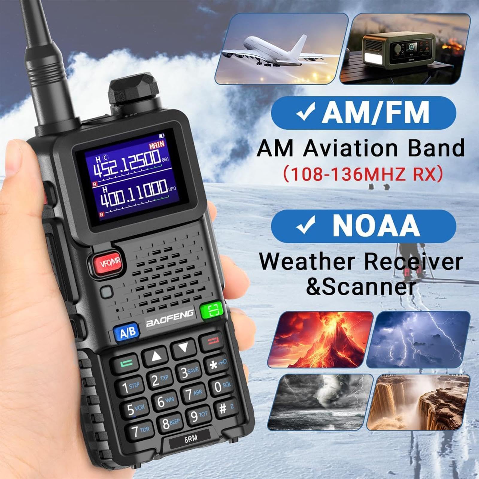 Aazon.co: BAOFENG 5R 10W Ha Radio Long Range (UV-5R Upgrade - Foto 2
