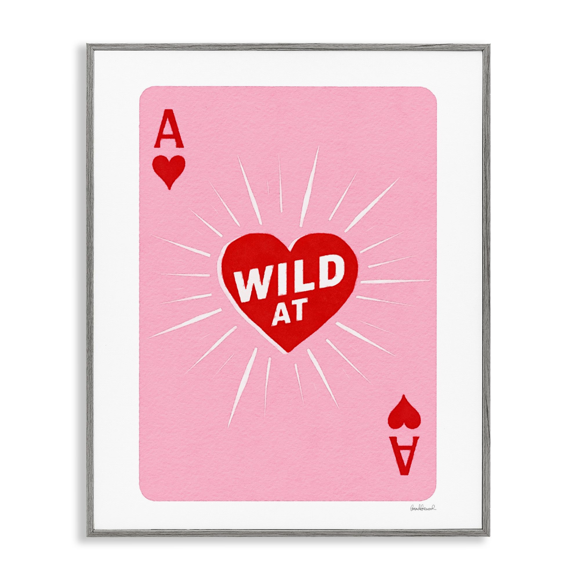 Carte encadrée Wild At Heart Stupell décoration murale chic pour salon moderne