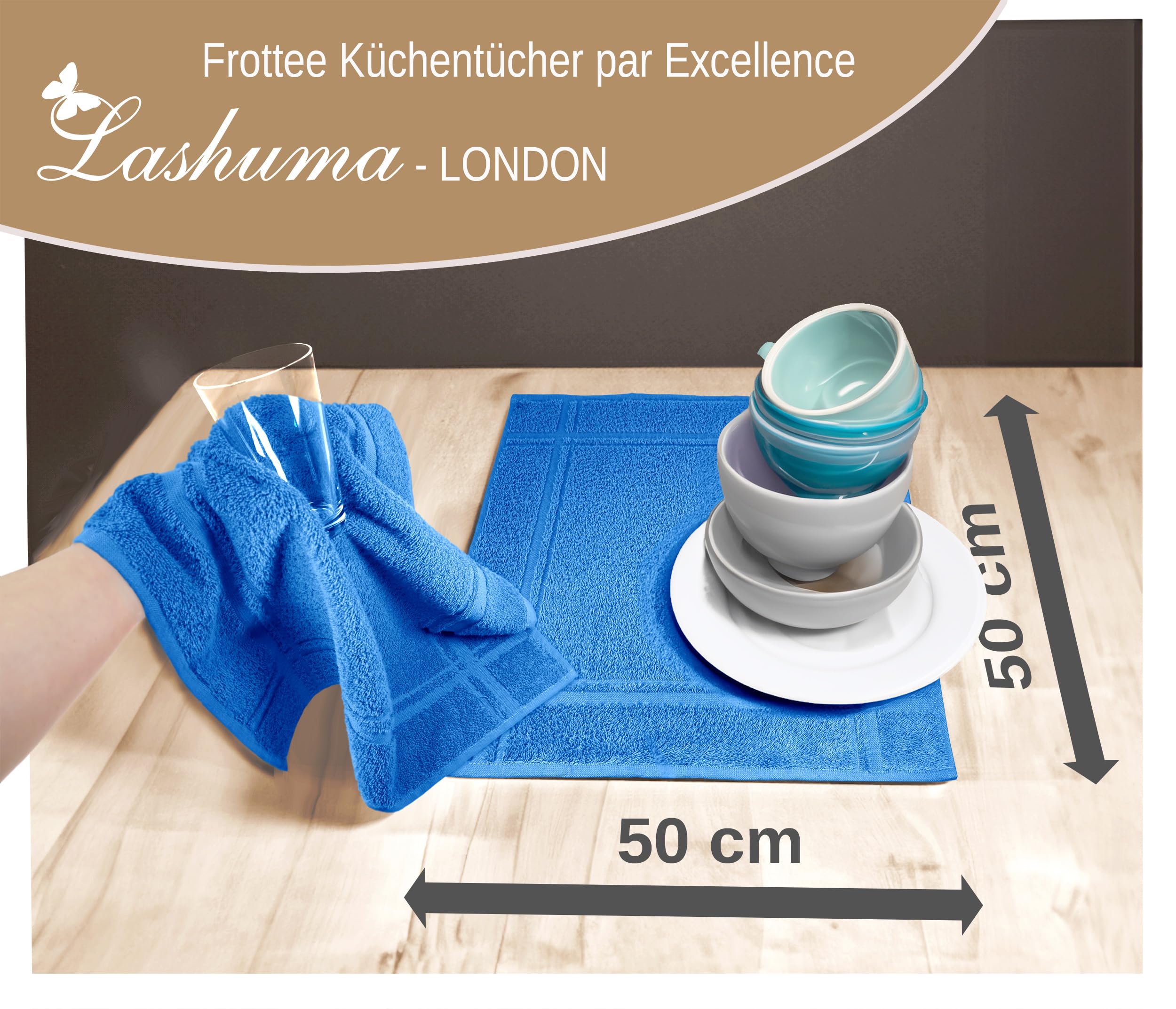 Serviette De Bain - Tendresse - Emeraude - 100% Coton - 50 X 90 Cm - Maison