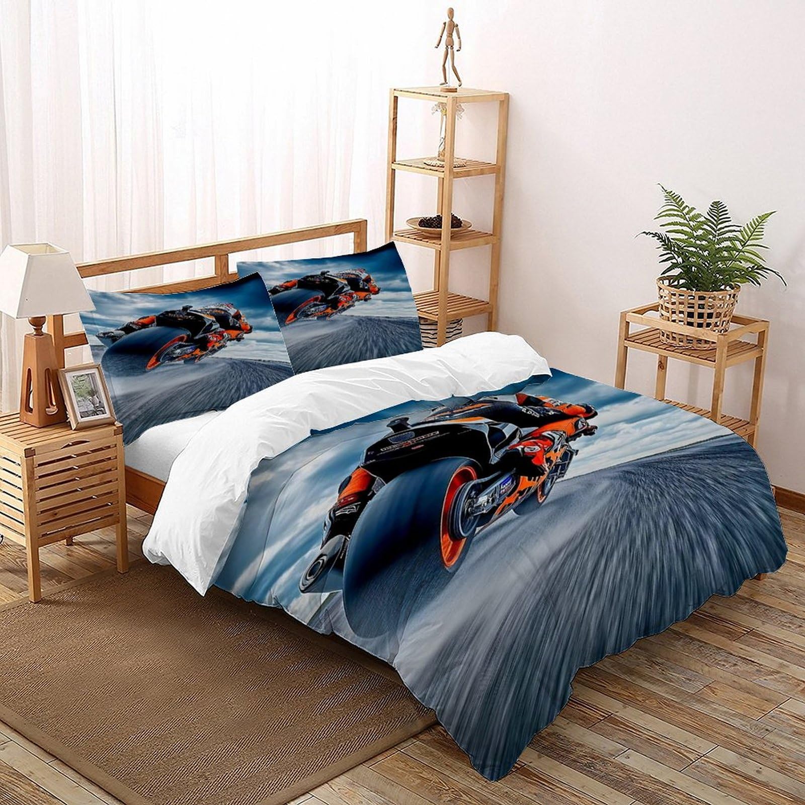 Housse de couette respirante amourBedding Set 135x200 contre la chaleur la nuit