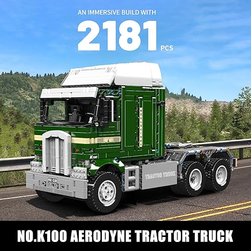 Miniatura 2 de Mould King Kit de bloques de camión de tractor, modelo MOC de bloques de construcción para construir, regalo para entusiastas de las colecciones de