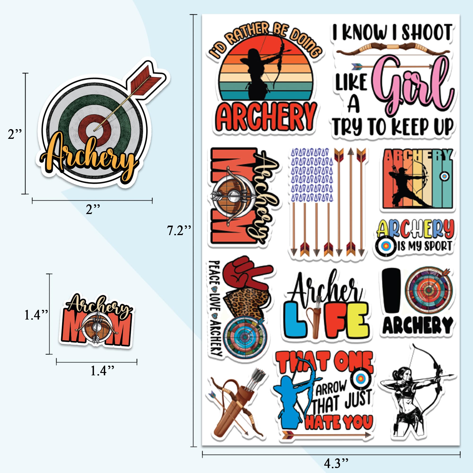 Club Party Wear 50 Pcs Archery Stickers - Waterproof Vinyl Decals For ...