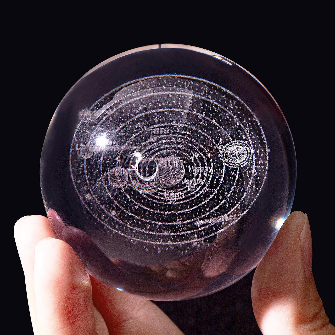 Sahoottie 60mm 3D Solar System Crystal Ball Paperweight Astronomy Gifts Space Gifts for Women Solar System Ornament Office Decoration - Image 2