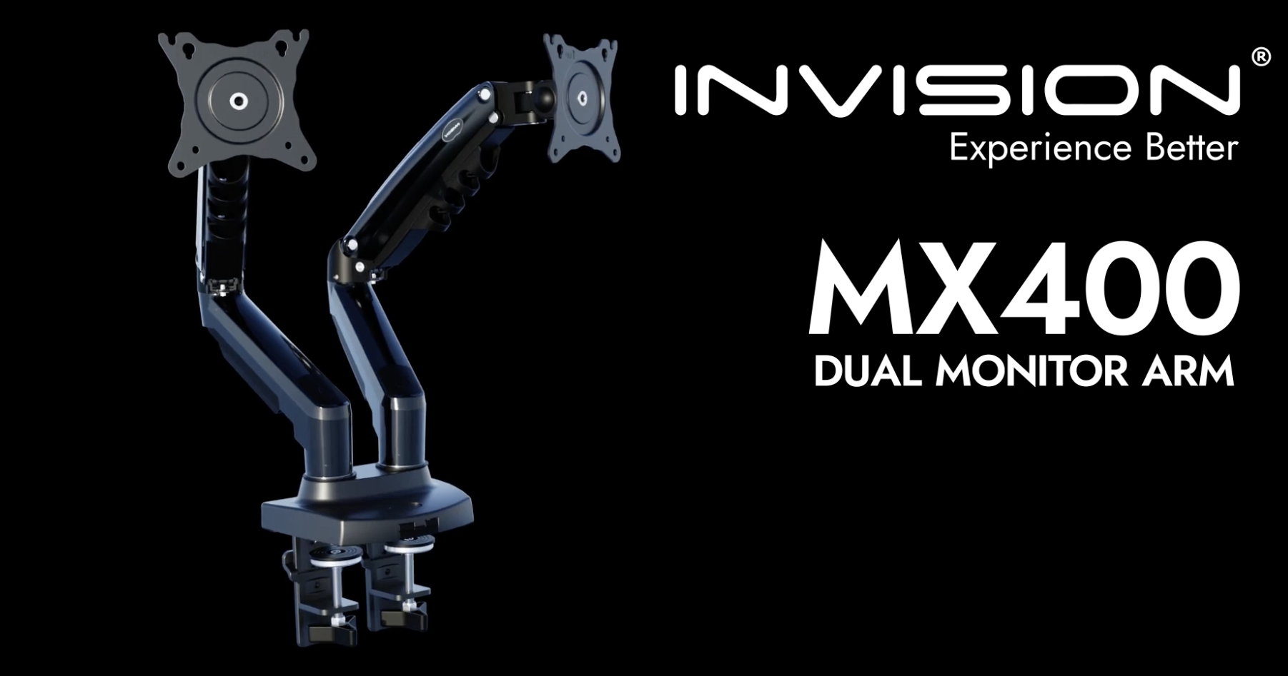 Braccio Doppio Monitor Invision MX400 - Regolabile, VESA 75/100mm, Per Schermi 19-32 Pollici - Foto 6