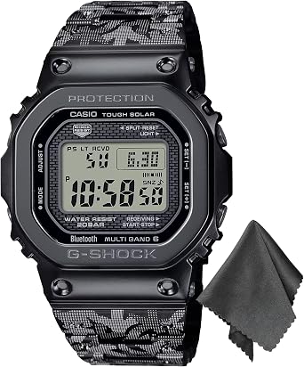 G-Shock Casio Mens GMWB5000EH-1 Black Full Metal Digital Watch, Black///White, One Size, Digital, black, Digital