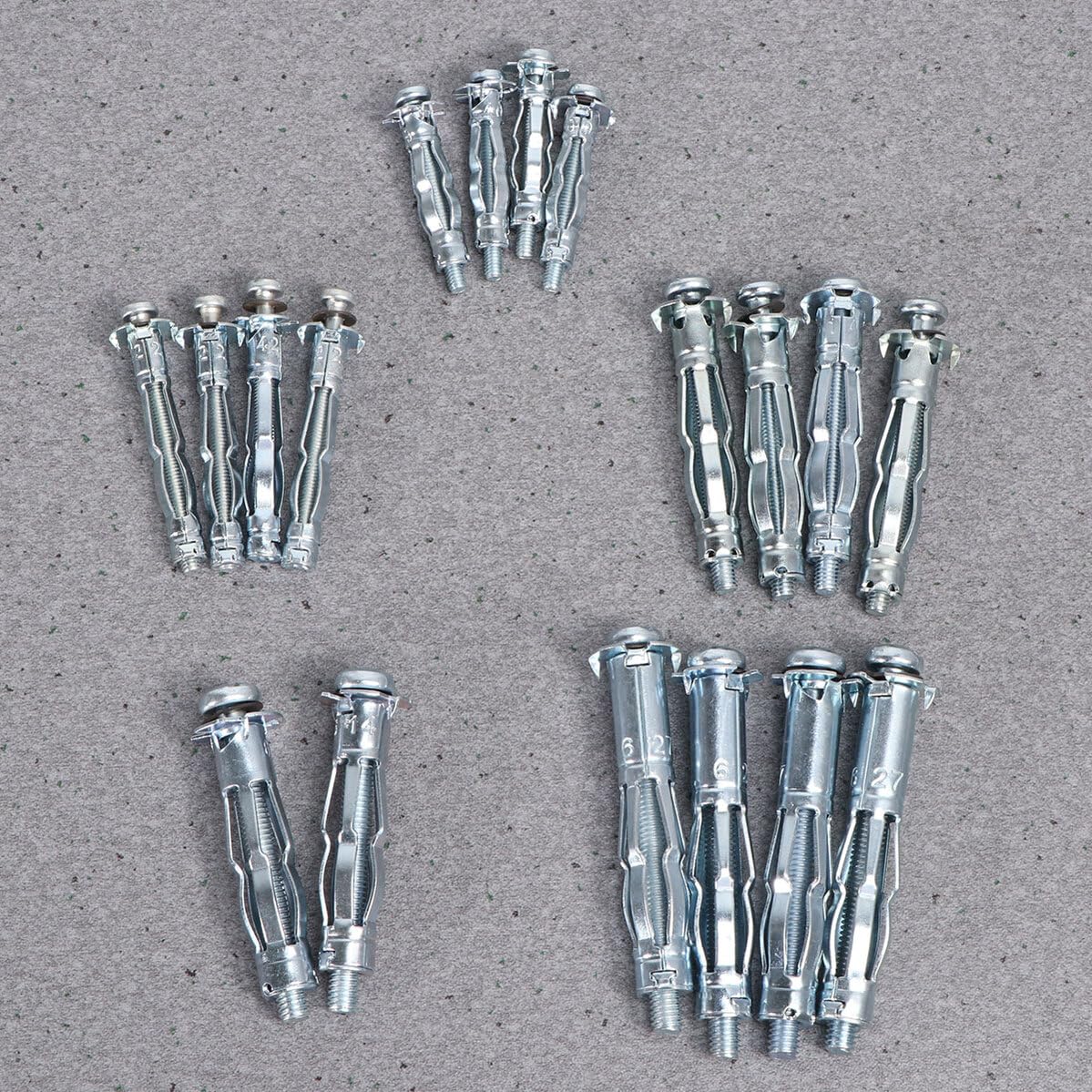 COLLBATH 19 Stück Teiliges Dübel Gipskartonplatten mit Robustem Metallanker und Speziellem Setzwerkzeug Geeignet für Hohlraum wandbefestigungen und Einfache Installation bei