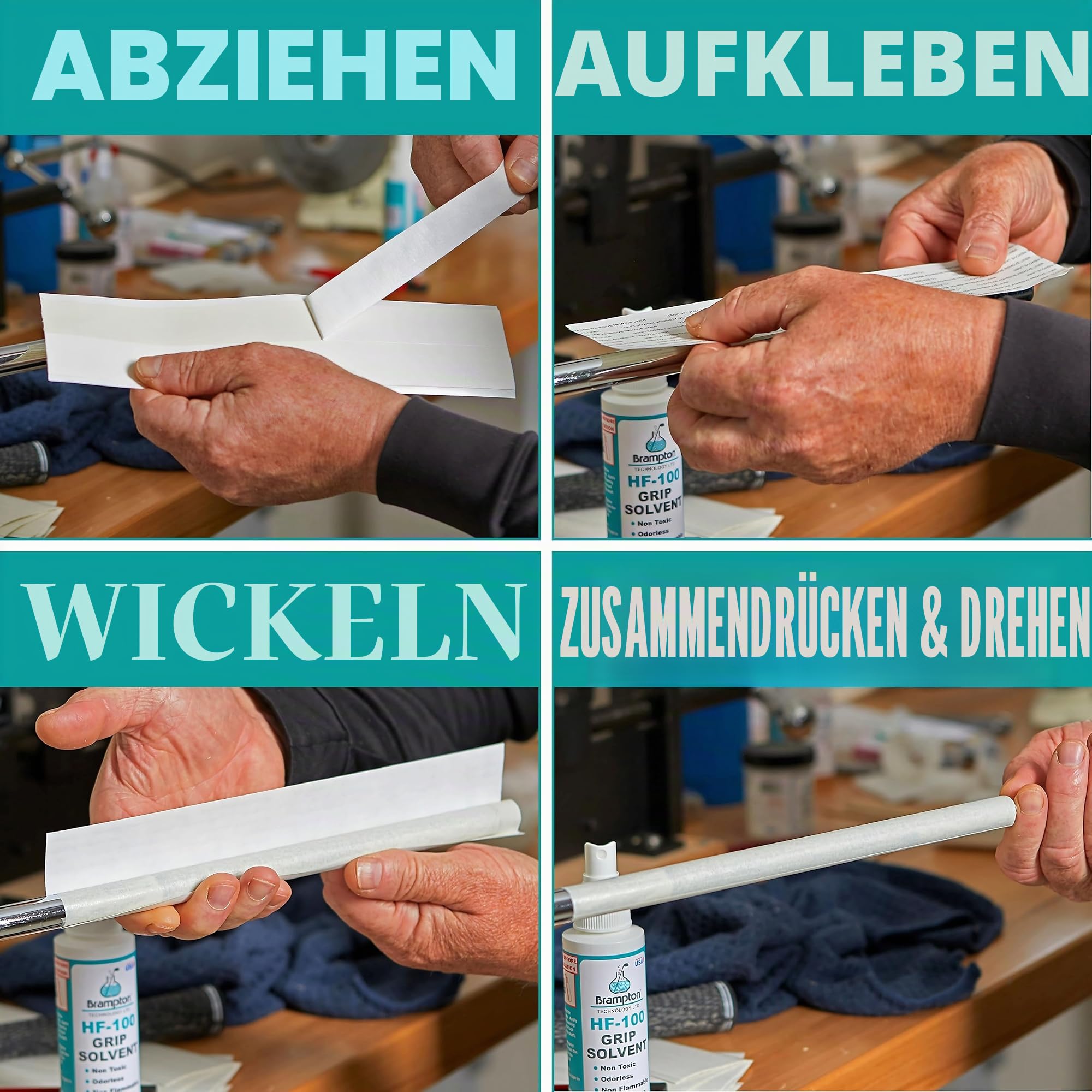Brampton Golfgriff-Sets für Golfschläger mit hochwertigem HF-100 Grifflösungsmittel