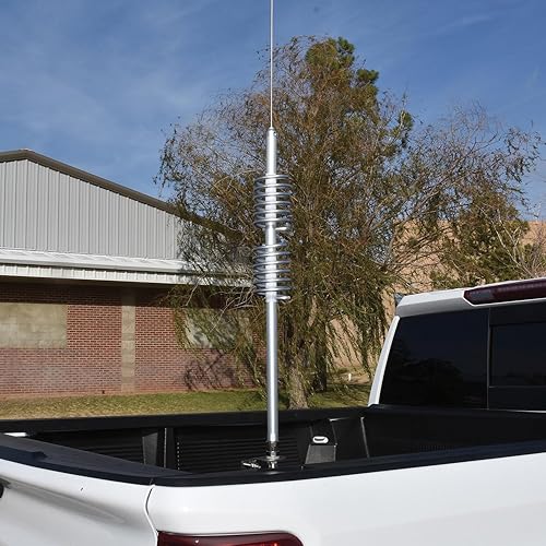 Miniatura 6 de Tram Antena CB de aluminio de doble bobina TramCat Trucker de 15,000 vatios con látigo de acero inoxidable de 42-1/4 pulgadas y eje de 9 pulgadas
