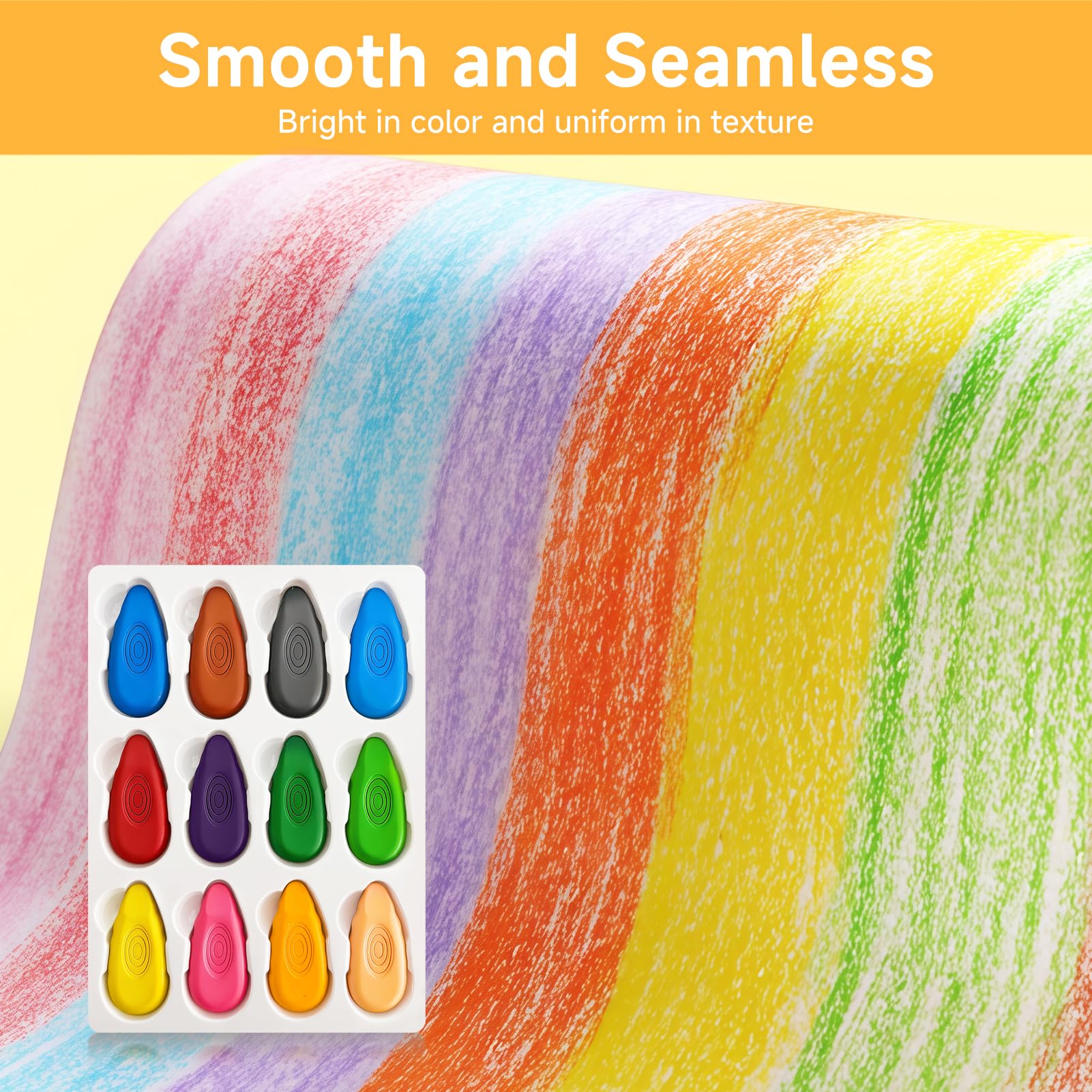 Gripiti Crayons for Kids Water Drop 12 Colors - Image 4