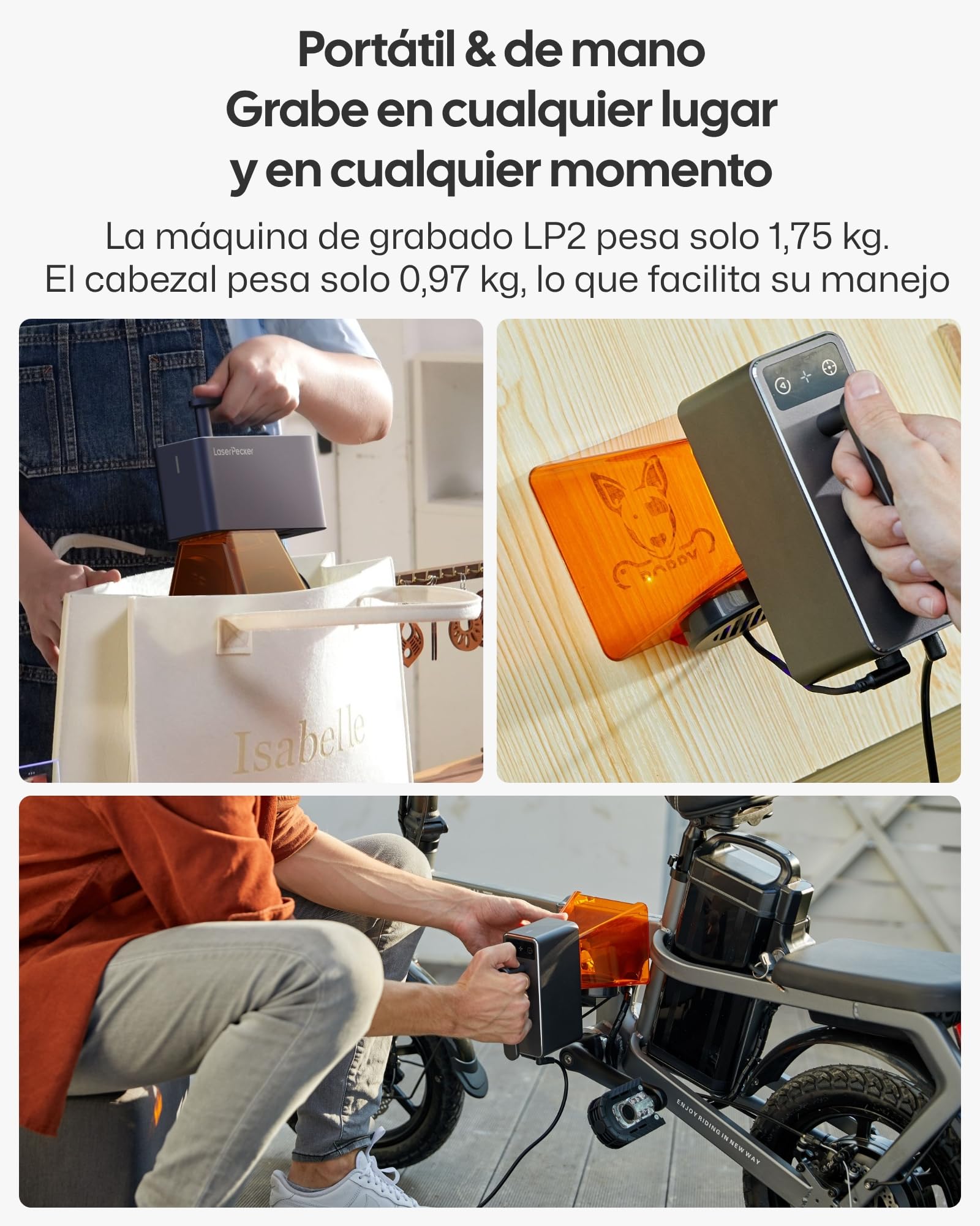 LaserPecker 2 grabador láser grabado máquina Reino Unido cortador grabado para madera cuero