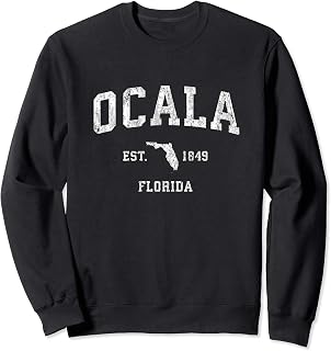 Ocala Florida FL Vintage Athletic Sports Design Sweatshirt