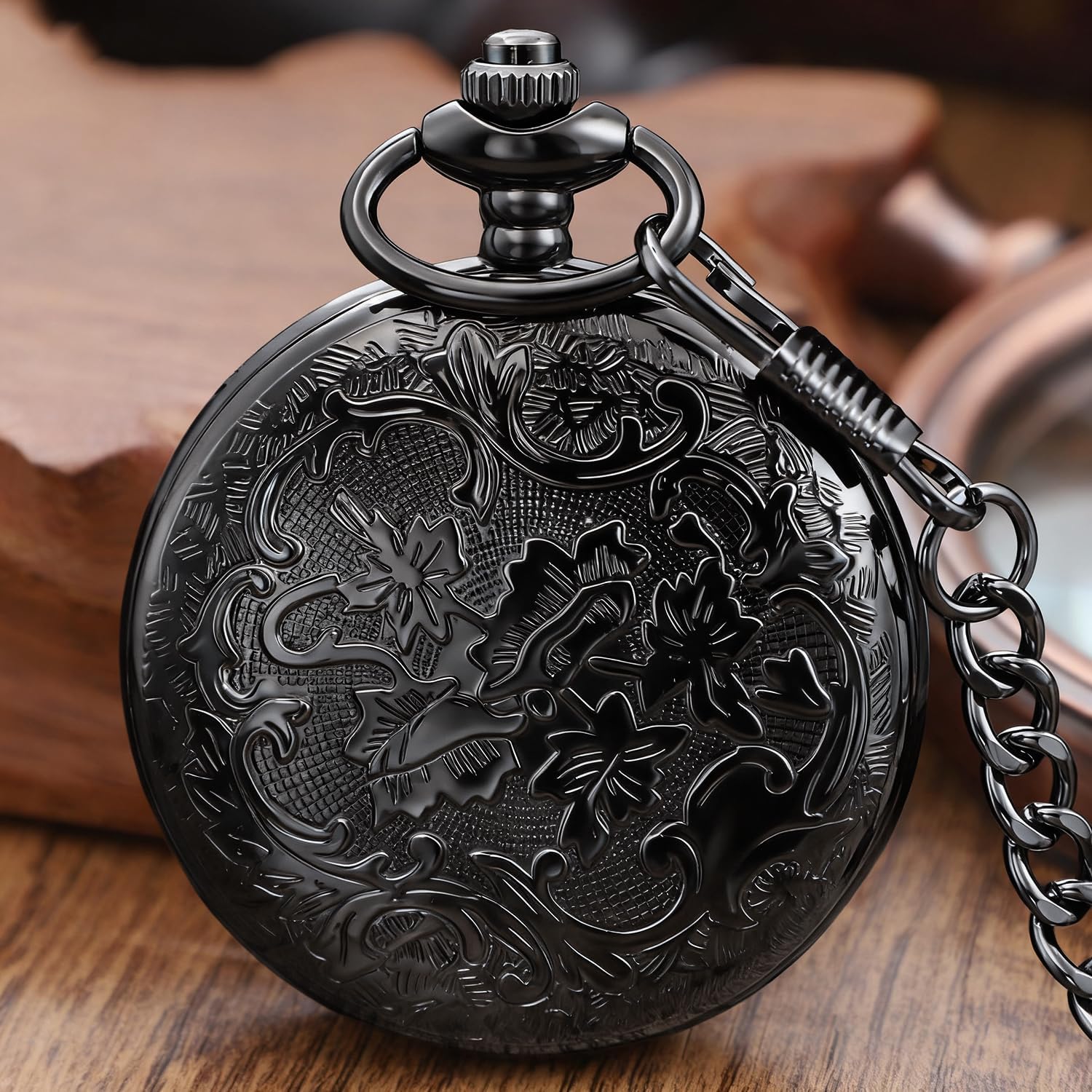Hollowed Out Quartz Pocket Watch for Men, Arabic Numerals White Dial Pocket Watches, Quartz Pocket Watch with Chain for Christmas Graduation Birthday Gifts Fathers Day