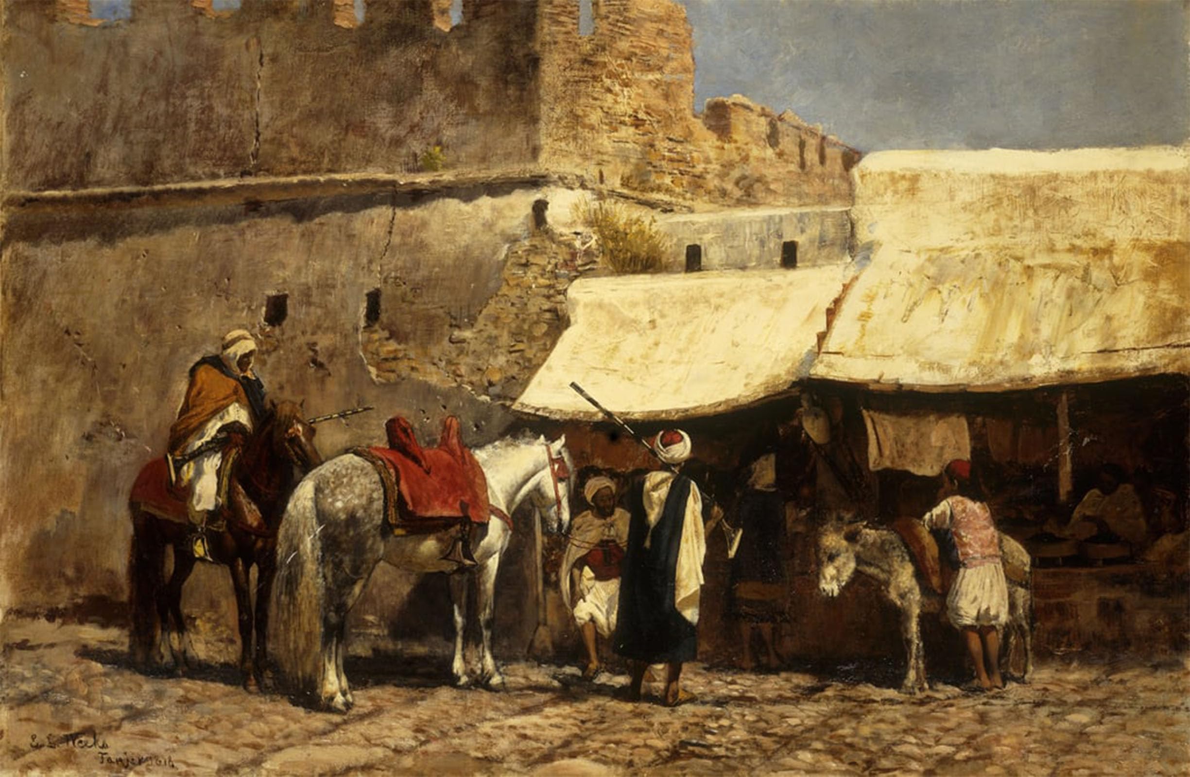 POSTERIIk Famous Print Pop Art Wall Art Graffiti Tangiers by Edwin Lord Weeks Art Prints for Home Decor 60x90cm