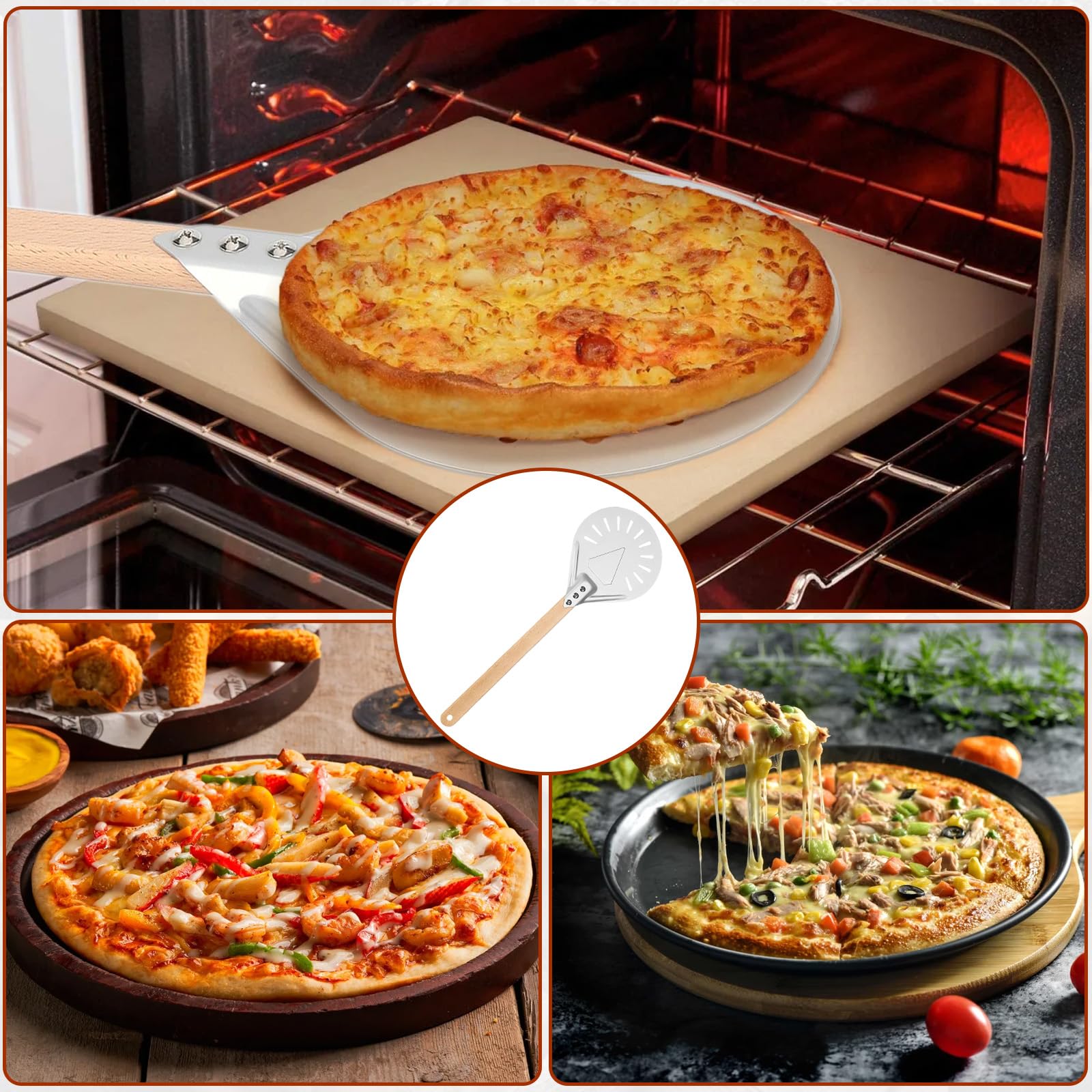 Pala Per Pizza Perforata Da 7 Pollici, Spatola Per Pizza, Pala Rotonda In Alluminio Anodizzato Duro Con Resistenza Alle Alte Temperature Per La Cottura In Forno Di Pizze E Pane Fatti In Casa 92007507 Pala Per Pizza Perforata Da 7 Pollici, Spatola Per Pizza, Pala Rotonda In Alluminio Anodizzato Duro Con Resistenza Alle Alte Temperature Per La Cottura In Forno Di Pizze E Pane Fatti In Casa 92007507