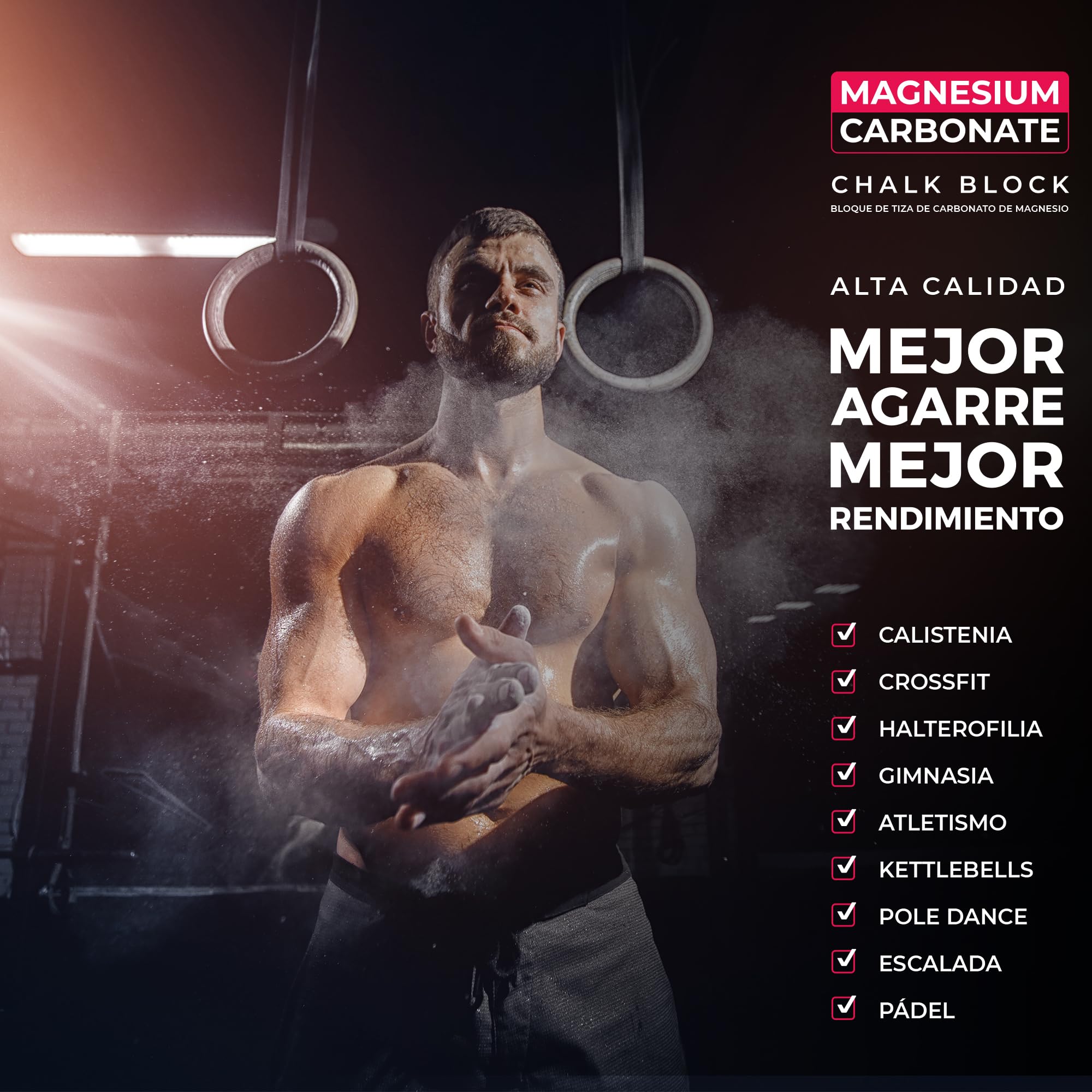 Bloques de Magnesio para Escalada, Crossfit, Calistenia, Halterofilia | Chalk Block