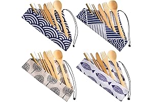 Boao Portable Bamboo Utensil Set: Chic Style for Sustainable Eating