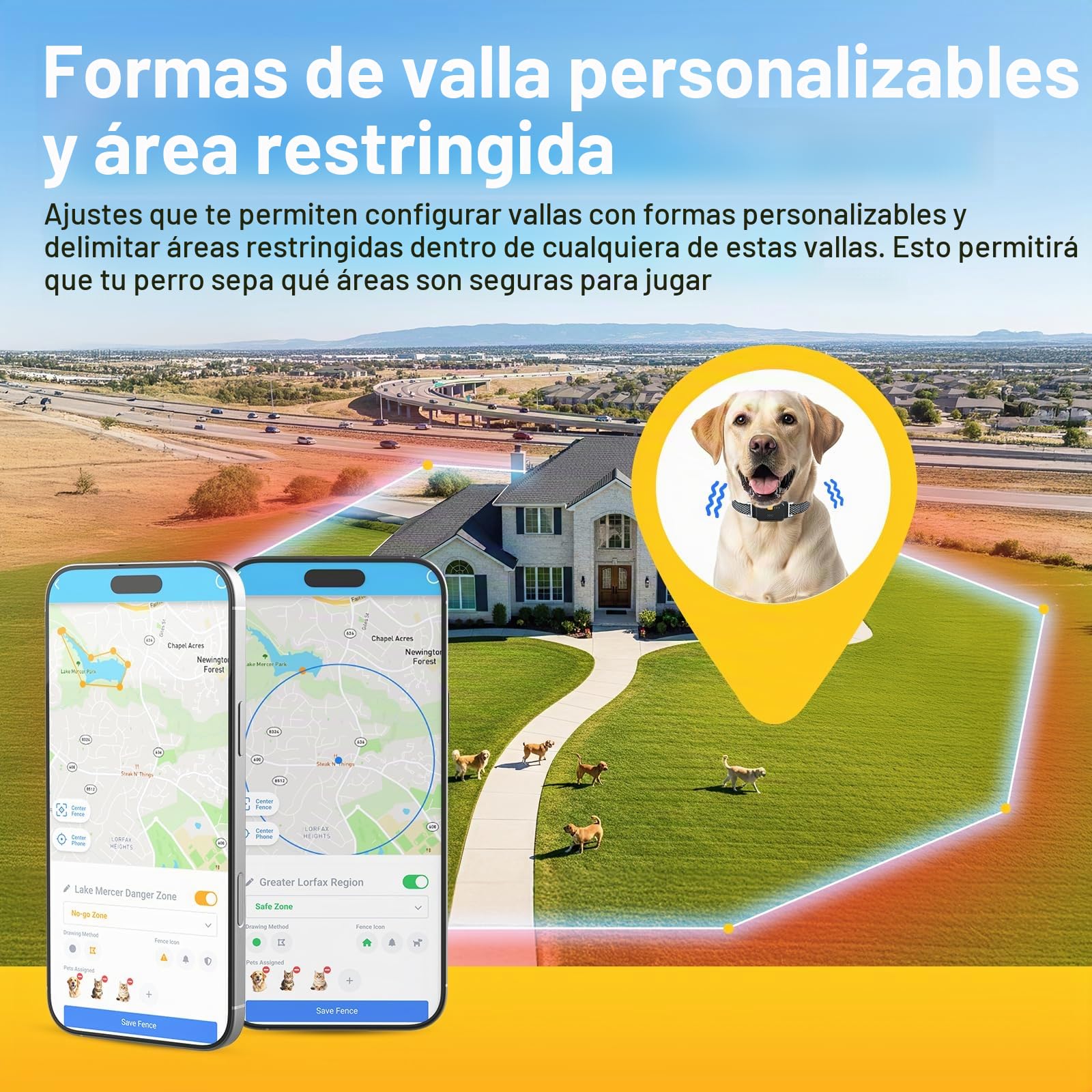 Localizador GPS Sin Suscripción para Perros y Gatos | Seguimiento en Tiempo Real, Monitor de Actividad y Salud, Historial de Ubicaciones, Alerta de Cerca Electrónica