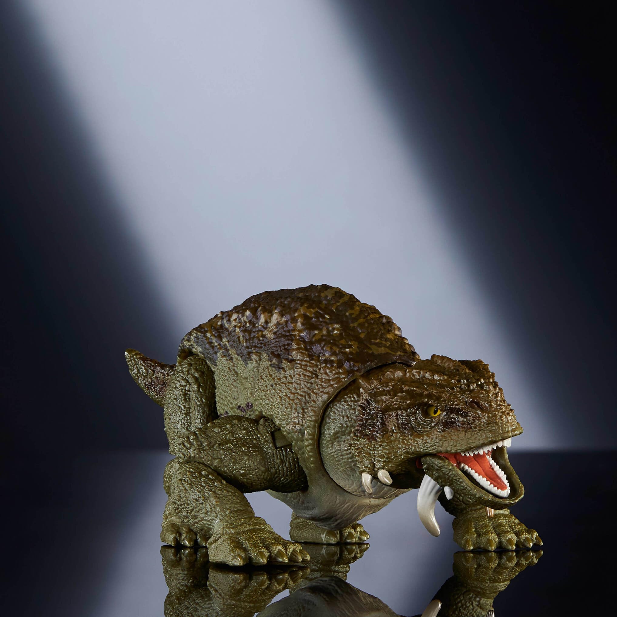 Mattel Jurassic World Colección Hammond Escutosaurio Figura de acción de dinosaurio, diseño de primera calidad con ojos de cristal y 14 puntos de articulación, JDJ08