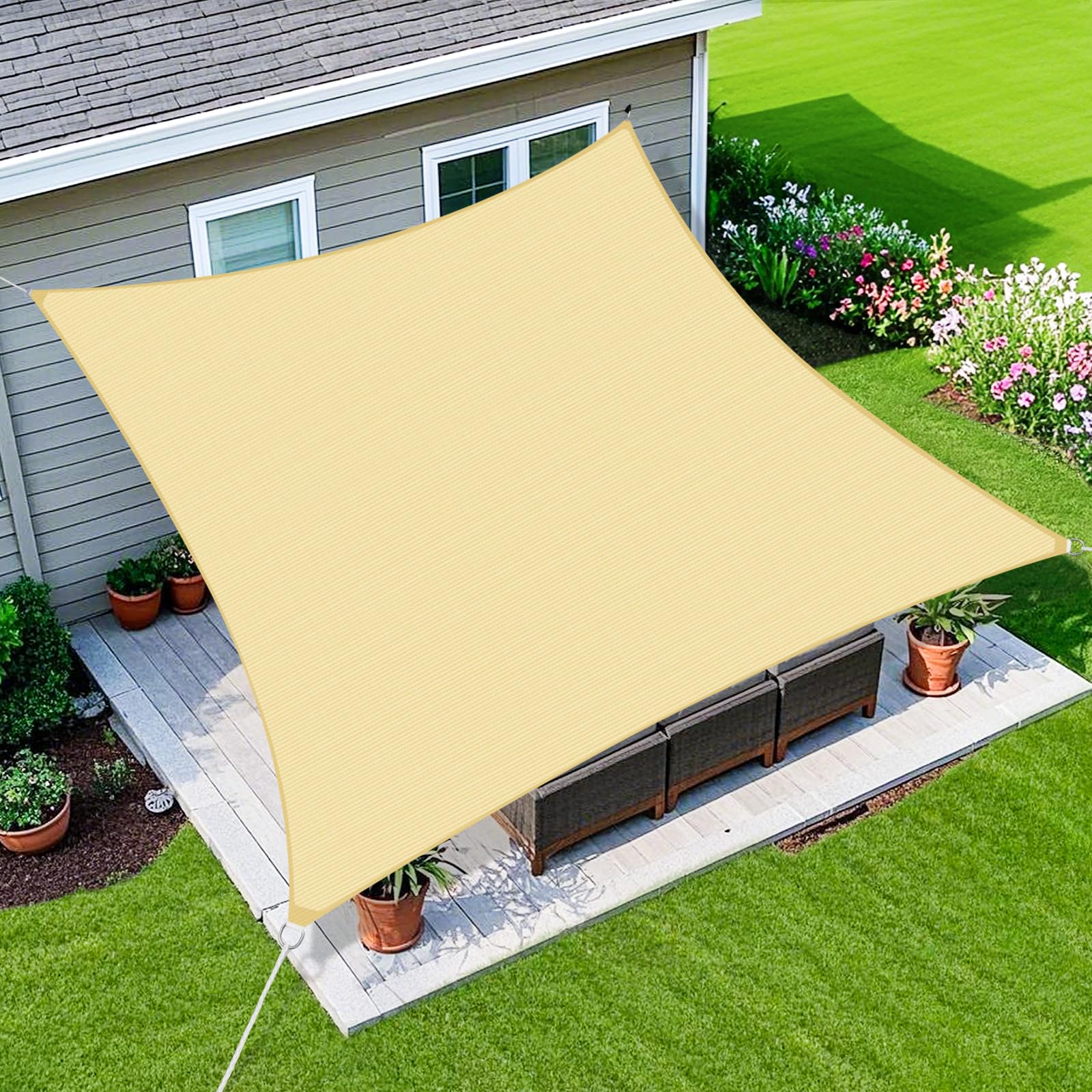 Amazon.com : Amagenix Sun Shade Sail 6'X10' Curved Edge Outdoor