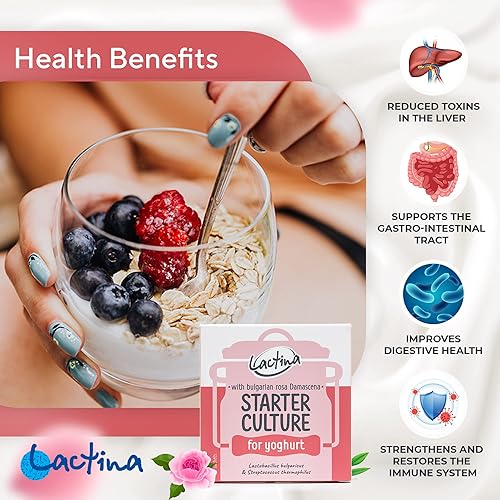 Miniatura 10 de Auténtica cultura búlgara para hacer yogur casero cremoso, probiótico vivo y cultivos activos con Lactobacillus Bulgaricus y S. Thermophilus