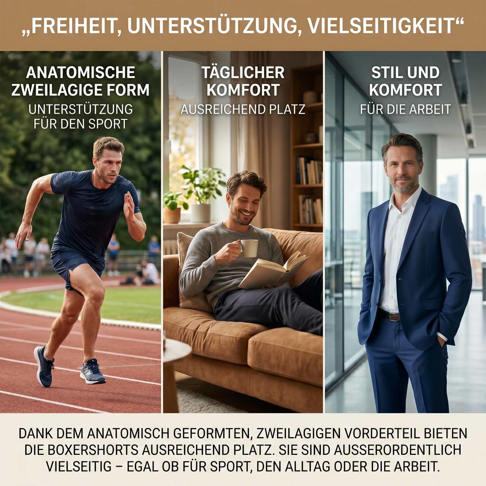 Herren Boxershorts, langes Bein, Baumwolle, 4er/8er Pack, Gr. M-6XL