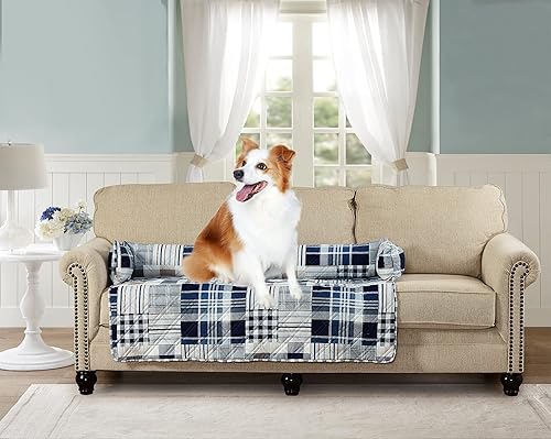 Miniatura 16 de Brilliant Sunshine Sofá cama de terciopelo sedoso de chocolate prémium para mascotas, antideslizante, impermeable, lavable, protector de sofá con