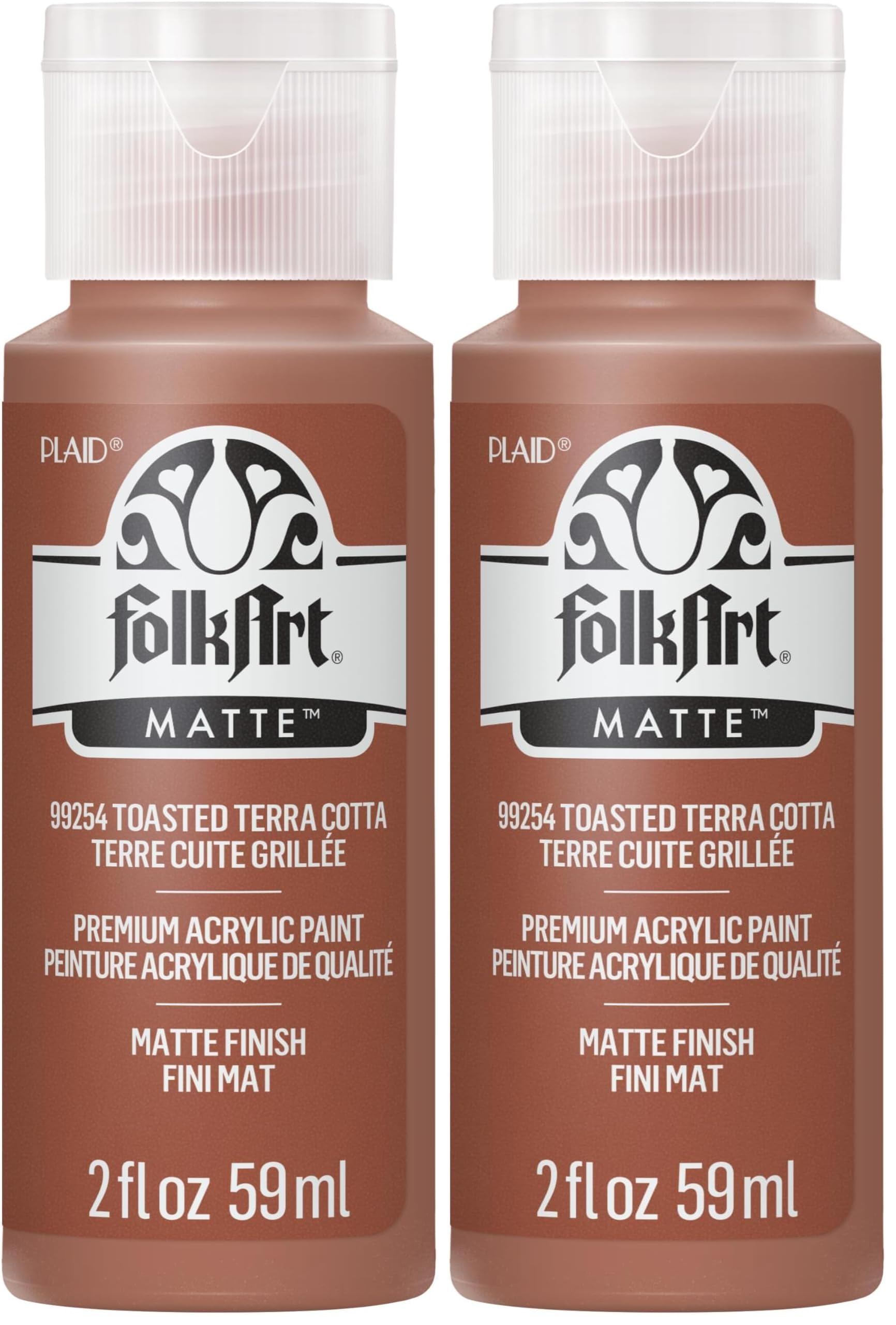 FolkArt Acrylic Paint, Toasted Terra Cotta 2 Fl Oz (Pack of 2)