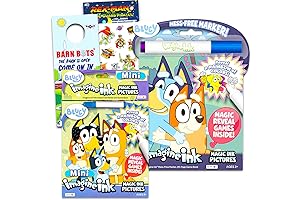Bluey Color Wonder Magic Ink Coloring Set - 2 Coloring Books, Invisible...