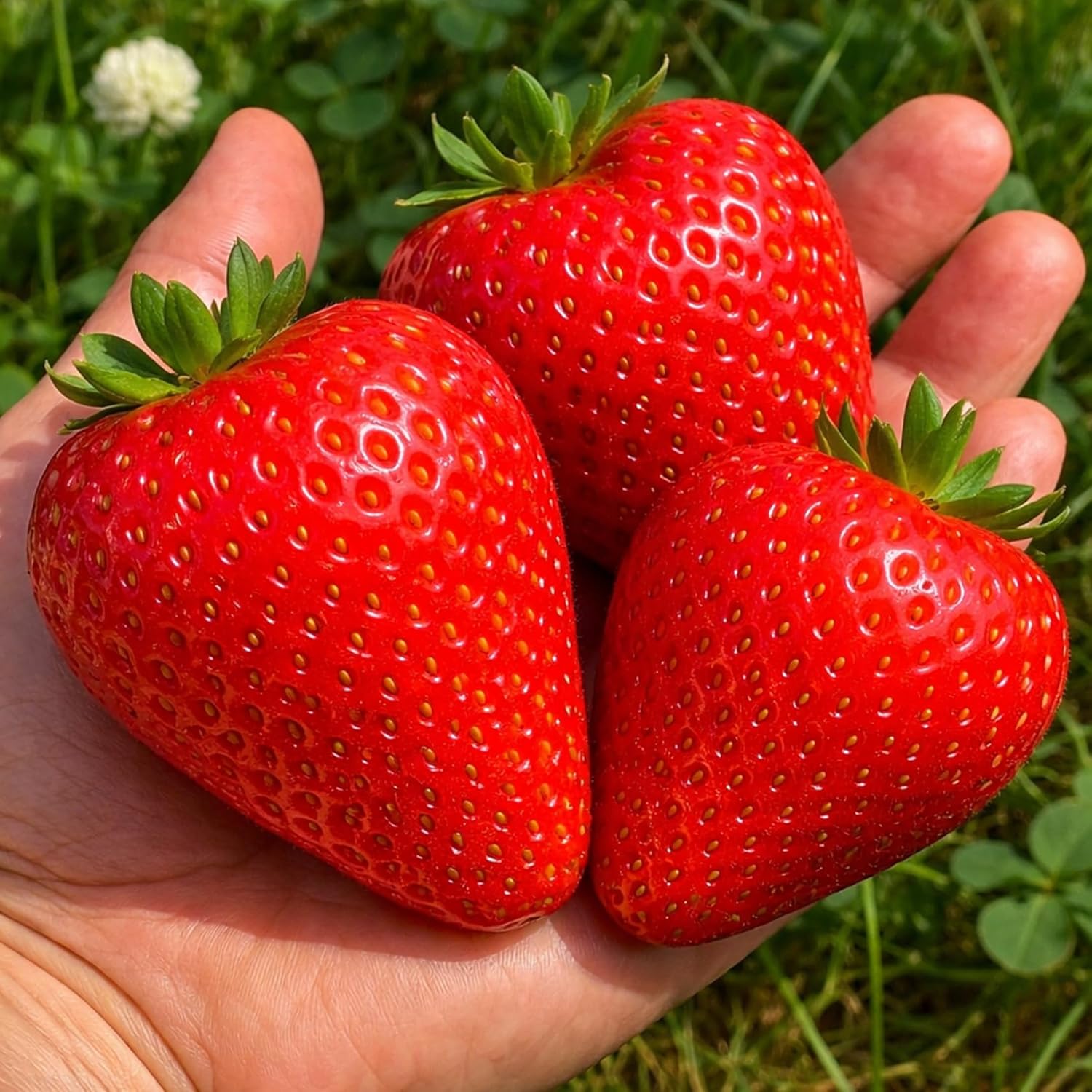 Ruby Giant Strawberry Plants – Extra Large Sweet Strawberries – High Yield Strawberry Runners – Big Fruit, Easy to Grow Plants for Home Gardens (50 Plants)