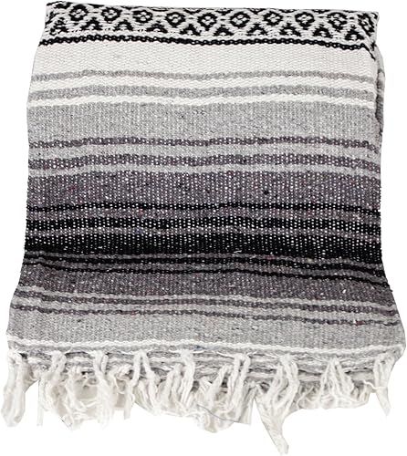 Miniatura 2 de Cobija auténtica mexicana para yoga, Gris