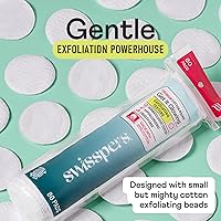 Vista 5 de Swisspers - Círculos premium exfoliantes con 2 superficies distintas texturizadas elevadas, almohadillas faciales de algodón, bolsa de 80