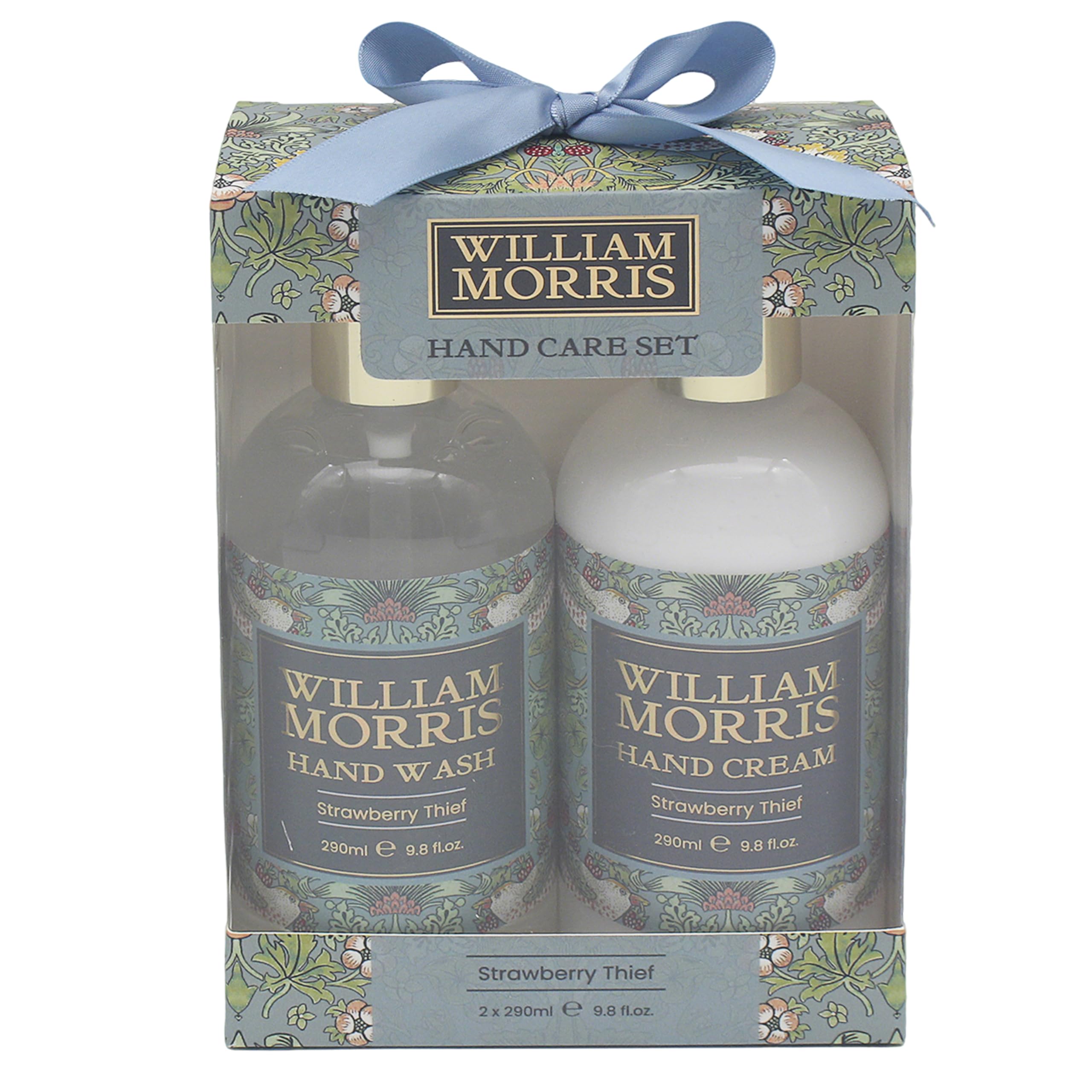 The Leonardo Collection Wm. Morris Strawberry Thief Teal Hand Cream And Body Lotion Strawberry Thief Hand Care 2 X 290Ml Strawberry & Bay For All Type Skin | Vegan Essentials For Women & Men