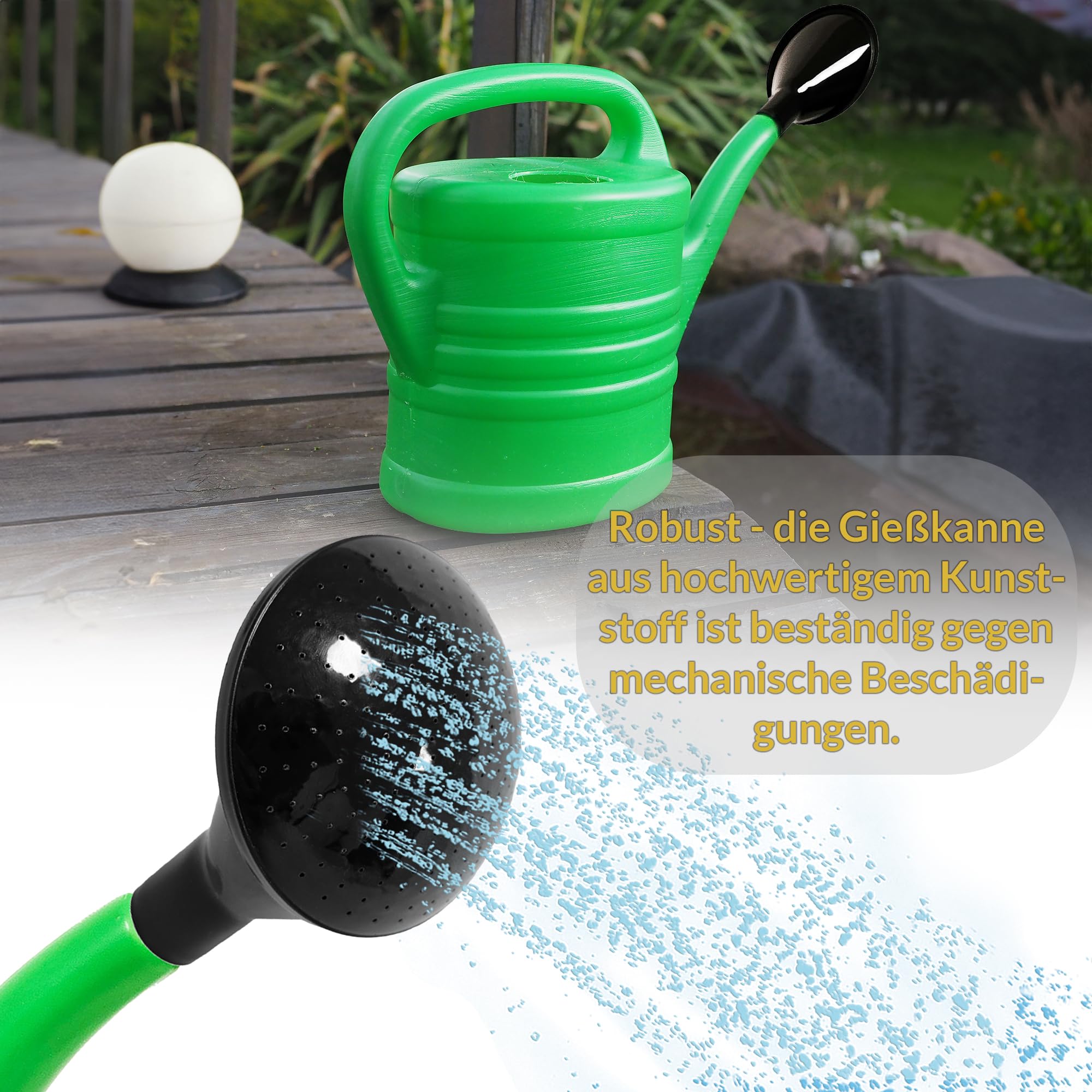 Gießkanne 10l Gartengießkanne aus Kunststoff Deal für Haus, Gießen von Blumen mit Gießbrause, Garten, Gewächshaus für Innen- und Außenbereich, Bewässerung