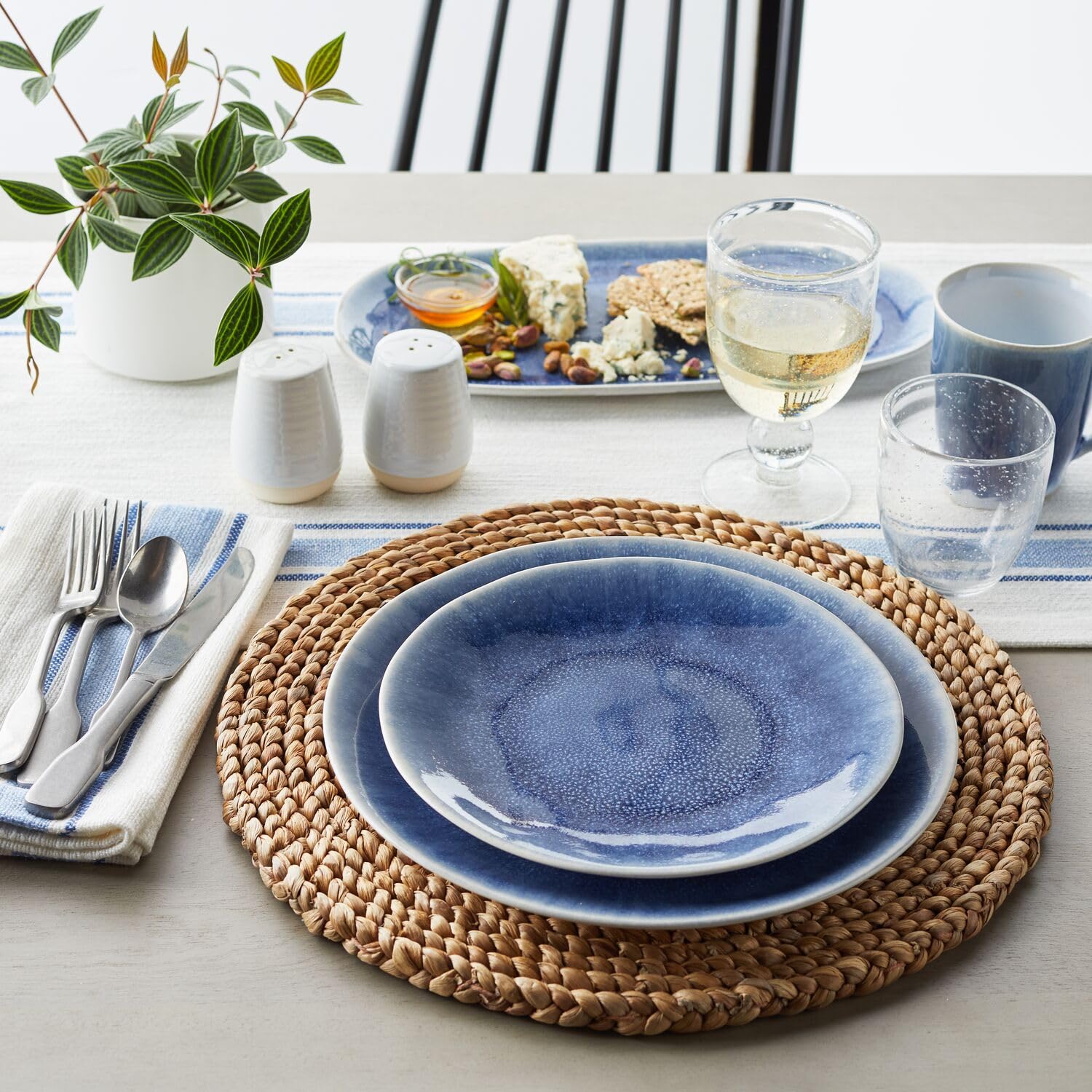 Amazon.com: Sur La Table Cloud Woven Stripe Napkins, Set of 4