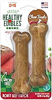 Vista 19 de Nylabone Healthy Edibles Masticables Naturales para Perros - Golosinas masticables de larga duración para perros, sabor a carne asada y pollo