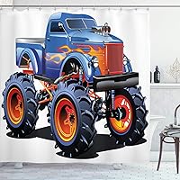 Vista 74 de Ambesonne Cortina de ducha de caballo, potente semental de Appaloosa, elegante estampado equino de campeón de sangre pura real, juego de decoración