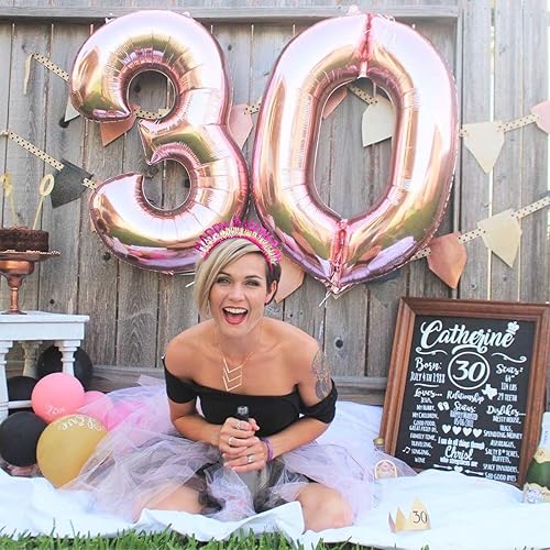 Miniatura 7 de CIEHER Diadema de cumpleaños con corona de cumpleaños, diadema de cumpleaños, diadema de feliz cumpleaños para mujeres y niñas, diadema de