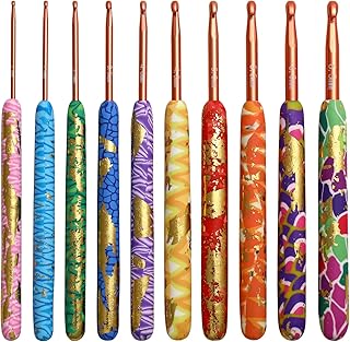 Sponsored Ad - KOKNIT 10sizes Crochet Hook Set for Arthritic Hands, Cute Crochet Needles for Crocheting Art Aluminum Soft ...