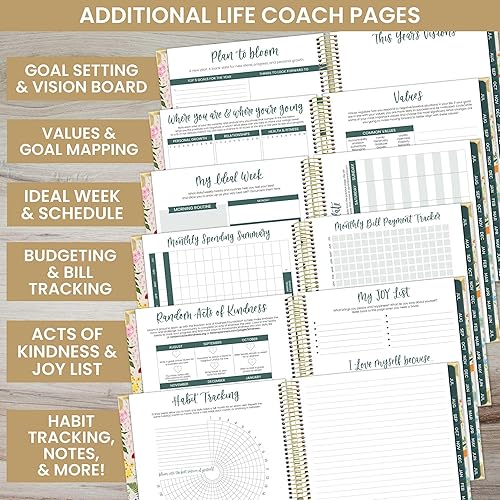 Miniatura 5 de bloom daily planners Planificador de objetivos y visión del año académico de tapa dura 2024-2025 (julio de 2024 a julio de 2025), organizador